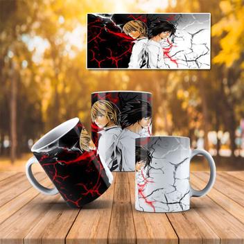 Caneca Death Note Personagens Toda Preta