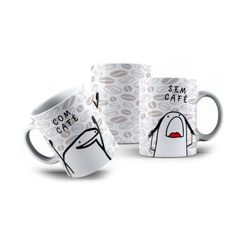 Caneca Com Café Sem Café, Meme Flork Boneco Palito de Porcelana -  egvpersonalizados - Caneca - Magazine Luiza