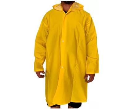 Capa De Chuva Amarela Pvc Forrada Impermeável Reforçada - plastnova ...