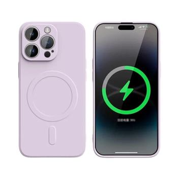 Custodia Magnetica In Fibra Di Carbonio Per IPhone 15 Pro - Bordo Sottile Con Anello Magnetico N52 - Ricarica Wireless - Nero/Antracite