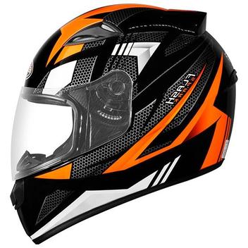Capacete Ebf New Spark Flash Preto e Laranja - Capacete de Moto ...
