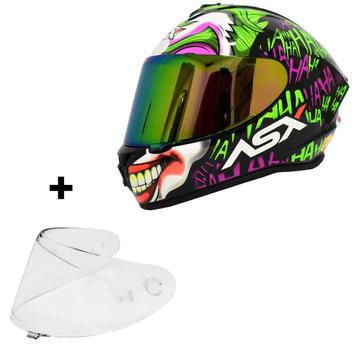 Capacete Masculino Asx Coringa Joker Viseira Camaleão - Capacete