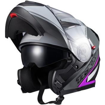 ya　TグレーＭ Capacete Moto Feminino Texx Gladiator V3 Makan Cinza Rosa