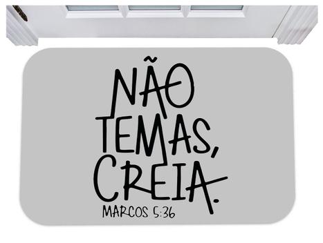 Capacho não temas, creia marcos 5:36 tapete bíblia 40x60 - Super ...
