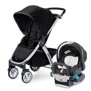 Carrinho com Bebê Bravo Ombra (Preto) + Cadeira Keyfit Night - Chicco ...