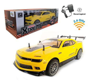 Carro Carrinho Controle Remoto Grande 45 Cm Escala 1:10 Camaro