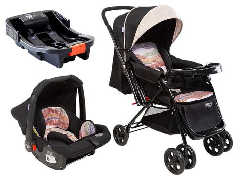 Carrinho de Bebê Alça Reversível com Base e Bebê Conforto Cosco Kids ...
