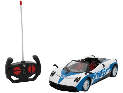 Carro Controle Remoto Outbreak Hot Wheels Branco RC 7 Funçoes Pilhas  Candide - Papellotti