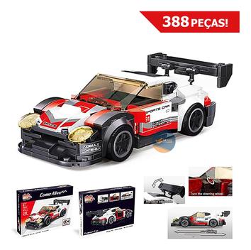 Carrinho de Montar Blocos 236 Peças Brinquedo Esportivo Corrida com ...