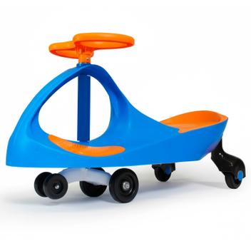 Carrinho Ginga Car Triciclo Rolimã Infantil Manual Cor Azul Para