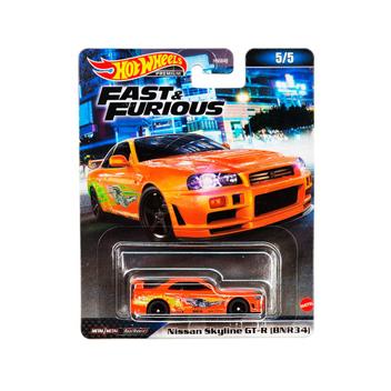 Carrinho Hot Wheels Velozes e Furiosos Premium Nissan Skyline GT-R