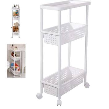 Carrinho organizador rack multiuso 3 prateleiras ideal varanda banheiro ...