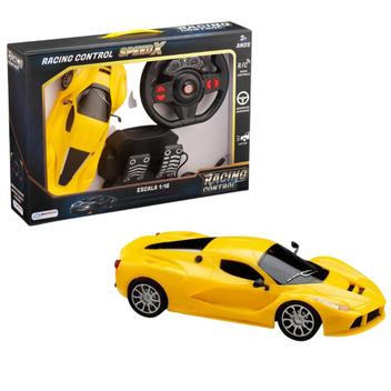 Carro Carrinho Controle Remoto Volante Direção Por Gravidade Amarelo -  Multikids - Carrinho de Controle Remoto - Magazine Luiza