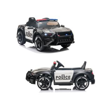 Carro Elétrico Infantil Viatura De Policia Com Megafone USB MP3 Controle  Remoto Luz E Som 12V 