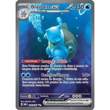 Carta Pokémon - Wartortle 8/165 - 151 - Copag - Deck de Cartas