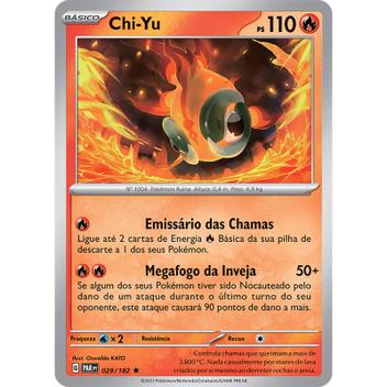 Carta Pokémon - Chi-Yu 29/182 - Fenda Paradoxal - Copag - Deck de