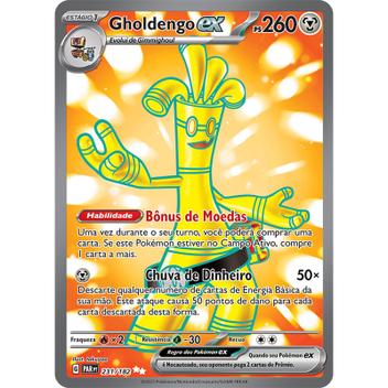 バクフーン ポケモンカードe 渦巻きホロ Carta Pokémon - Gholdengo ex 231/182 - Fenda Paradoxal - Copag