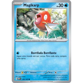 Carta Pokémon - Magikarp 129/165 - 151 - Copag - Deck de Cartas