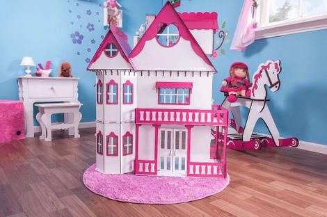 VozDosCriadores casinha boneca Barbie em MDF 1.05 m de altura