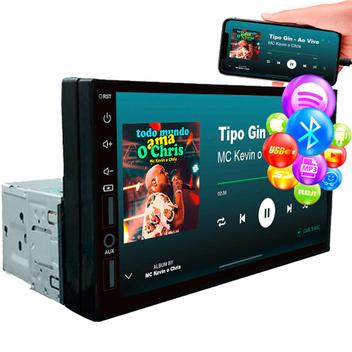 Central Multimídia Mp5 Player Bluetooth Fm 7Pol 1 Din 2 Din - First ...