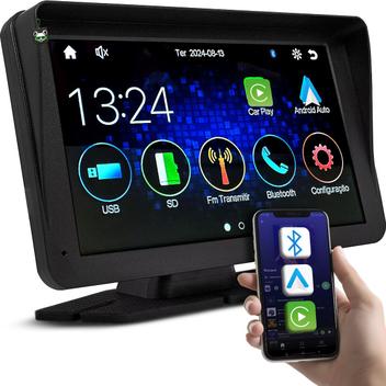 Central Multimidia Universal Portátil CarPlay Android Auto - First ...