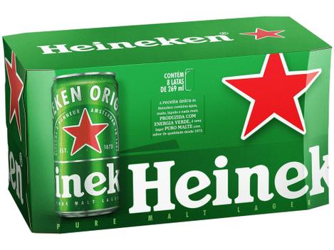 Cerveja Heineken Lata 269ml com 8 unidades - Cerveja - Magazine Luiza