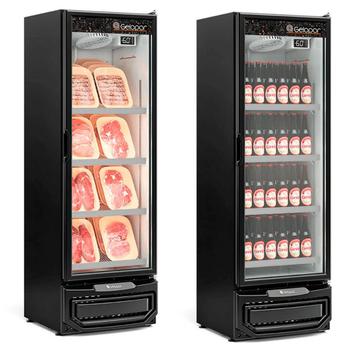 Geladeira/refrigerador 450 Litros 1 Porta Preto Porta de Vidro - Gelopar - 220v - Gcbc-45pr