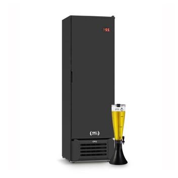Geladeira/refrigerador 400 Litros 1 Porta Preto Porta de Chapa - Refrimate - 220v - Vcc400s