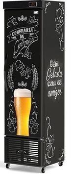 Geladeira/refrigerador 250 Litros 1 Porta Adesivado Lousa de Bar - Conservex - 110v - Crv-250/b