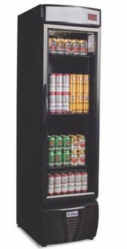 Geladeira/refrigerador 300 Litros 1 Porta Preto Porta de Vidro - Frilux - 110v - Rf-015