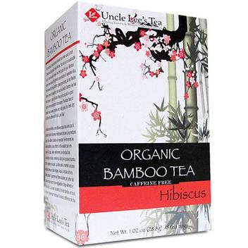 Chá de bambu orgânico e hibisco 18 sacos de chá Uncle Lees Teas (pacote ...