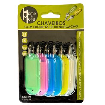 Chaveiro com identificação para Chaves c/ 6 peças Organizador - Home ...