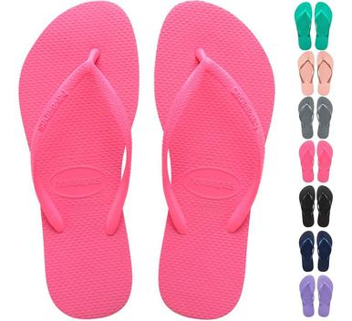 Chinelo Feminino Havaianas Slim V rias Cores Cor Rosa Cristal