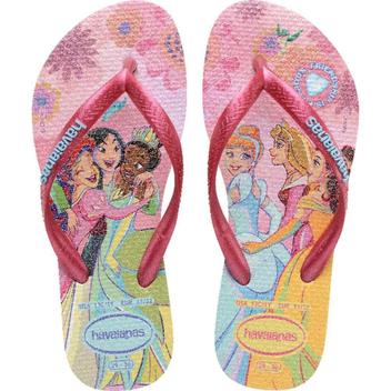 Chinelo Havaianas Infantil KIDS SLIM Princess 31/32 Rosa PAR