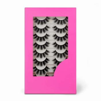 Beautykaisen Synthetic Nerz Wimpern – 8 Paar, Handgefertigt | Volumen, Natürlich, Leicht | 3D Seidenlash-Effekt