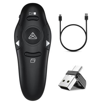 Clicker de Apresentação NinjaAbxy - Recarregável via USB Tipo C ...