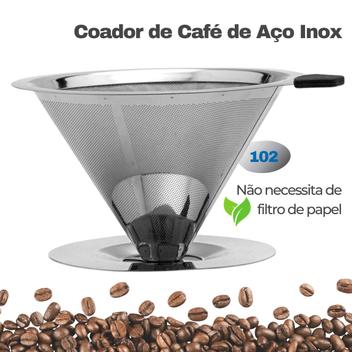 Coador de Café de Aço Inox Tamanho 102 - Telas MM - Coador / Suporte ...
