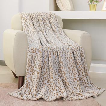 DREAMLANDING Coperta in pile per divano, letto, sedia, morbida, colorata, oversize, decorativa, ultra soffice (150 x 230 cm, ghepardo