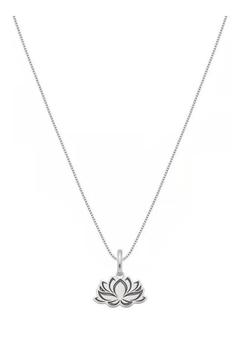 Comprar Colar Flor de Lotus Pedra da Lua Natural Prata 925 Clara