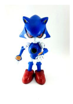Coleção Boneco Action Figure Metal Sonic The Hedgehog 16cm Somic