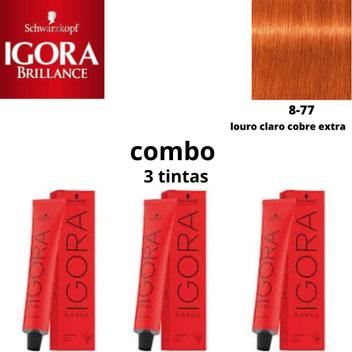 Coloração Igora Royal 8-77 Louro Claro Cobre Extra 60g - Schwarzkopf -  Tinta de Cabelo - Magazine Luiza