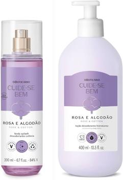 Combo Body Splash +Hidratante Rosa e Algodão - BOTICARIO - Cuidados com ...