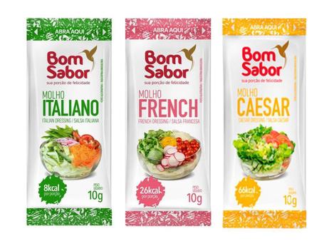 Combo Molhos Salada Sach Bom Sabor 10g 30 Unidades Molho