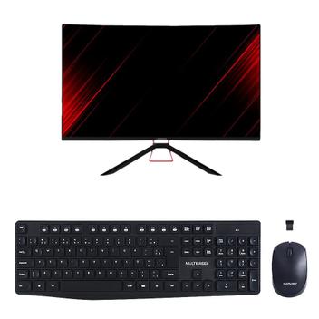 Combo Office - Monitor Gamer Shin Kai 24 Pol Curvo 165Hz e Teclado e Mouse  Sem Fio Côncavo 1600dpi Preto - MN1030K - Warrior - Kit Teclado e Mouse -  Magazine Luiza