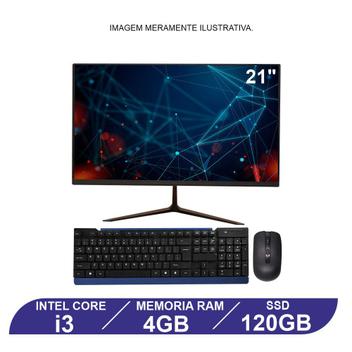 Computador All in one 21" Polegadas Flex Computer i3 4GB Ram 120 GB SSD ...
