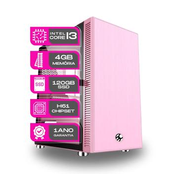 Computador CPU Rosa Intel Core i3 4GB Memória ram SSD 120GB - PC Master ...