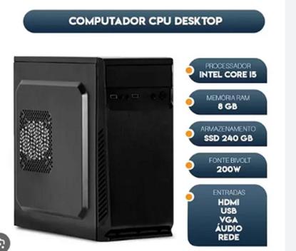 Computador - Intel Core I5- Quad Core, 8GB, SSD 240GB, 230W, GAB ...