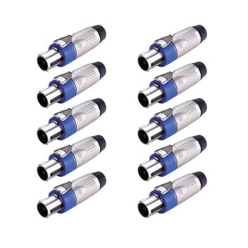 Plug Slt Conectores Speakon Seetronic SLT4FX de 4 pinos Kit com 10 - Plugs e ...