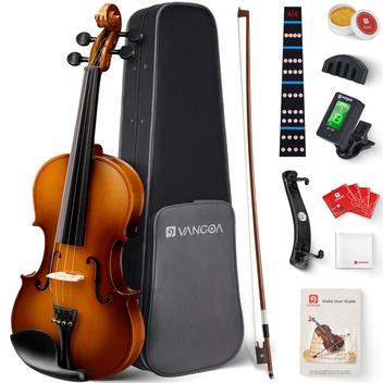 Violino Elettrico 4/4 Vangoa Viola - Silenzioso Per Principianti Con Kit Di Accessori