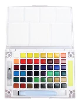 Conjunto Aquarela Koi Pastilha 48 Cores Profissional - Sakura - Tinta ...